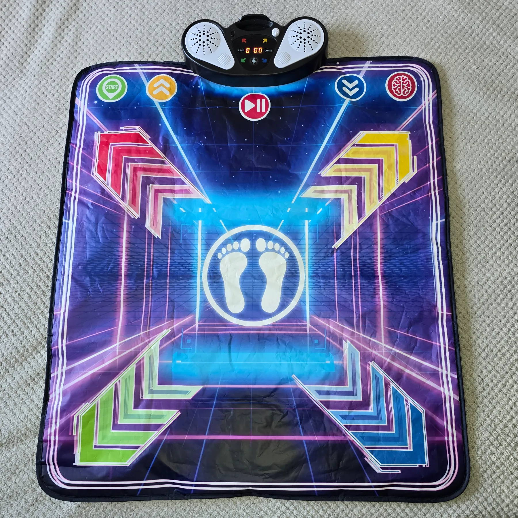 Electronic Dance Mat Music Playmat Kids Game Mat LED Display Audio Speakers 2244