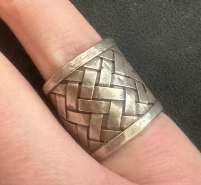 Silver Lattice Ring 20mm Bought in Paris