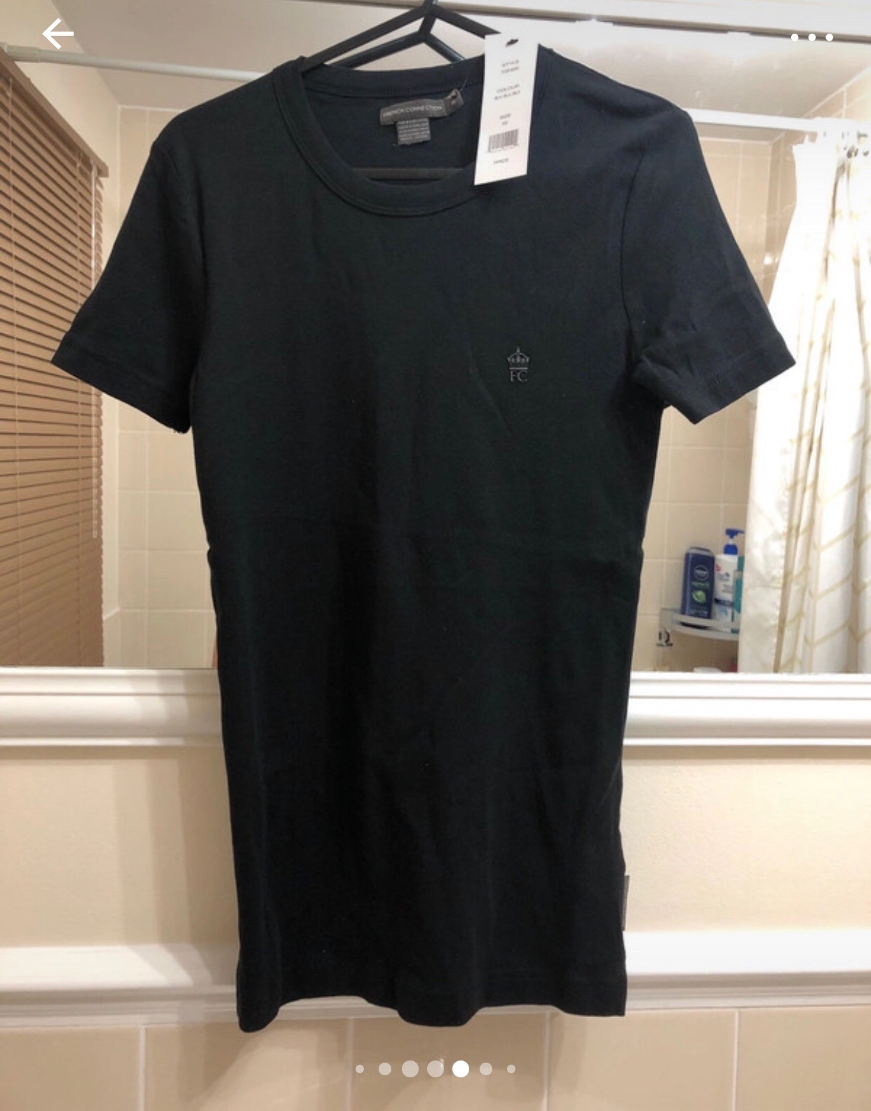 French connection women's black classic t shirt size 8