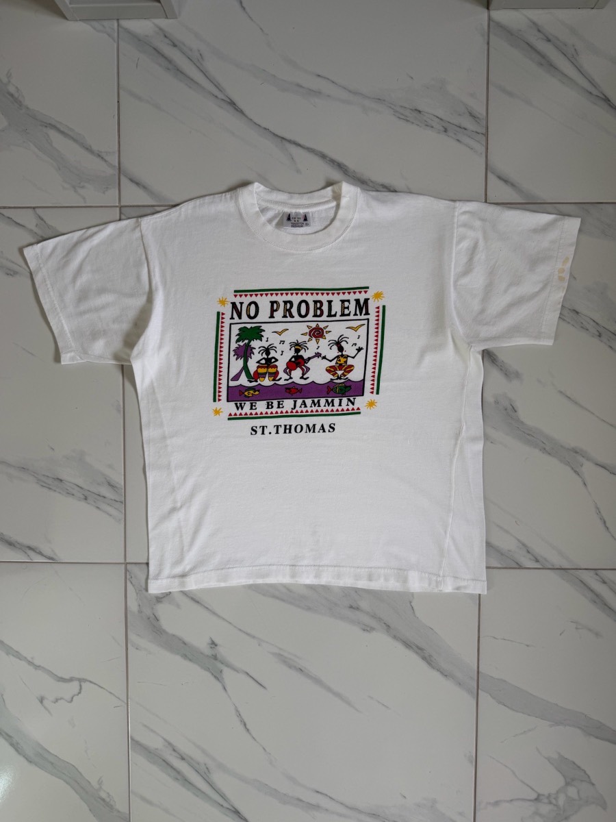 Vintage 1990s No Problem We Be Jammin Graphics T-Shirt - Size XL