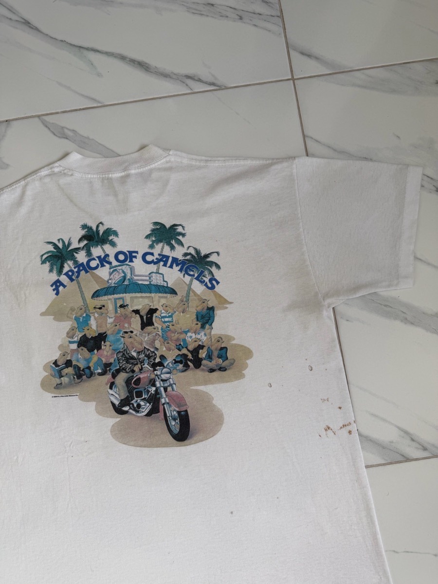 Vintage 1990 Camel Cigarettes Promo Graphics Single Stitch T-Shirt - Size Large