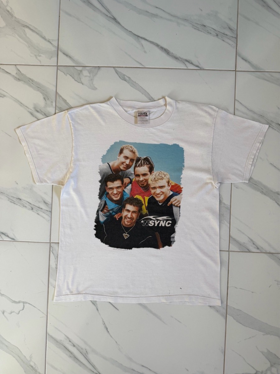 Vintage 1998 Nsync Band T-Shirt Tultex - Size Large