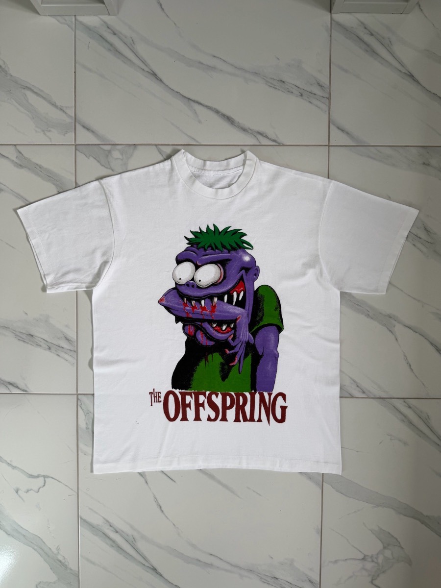 Vintage 1995 The Offspring Bite Me Graphics T-Shirt - Size XL