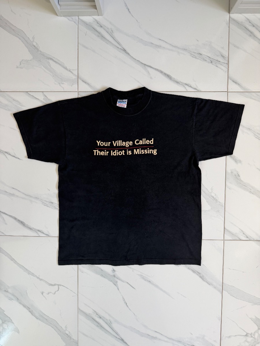 Vintage 90s Village Idiot Funny Humour T-Shirt - Size XL