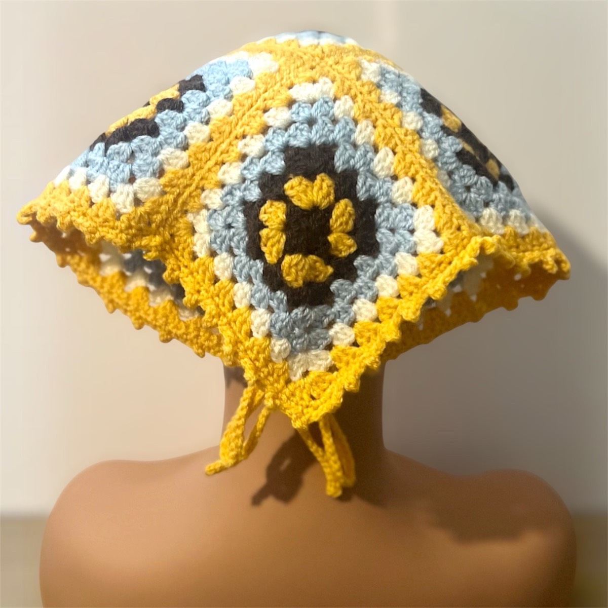 Retro Colour Pop Festival crochet Bandana