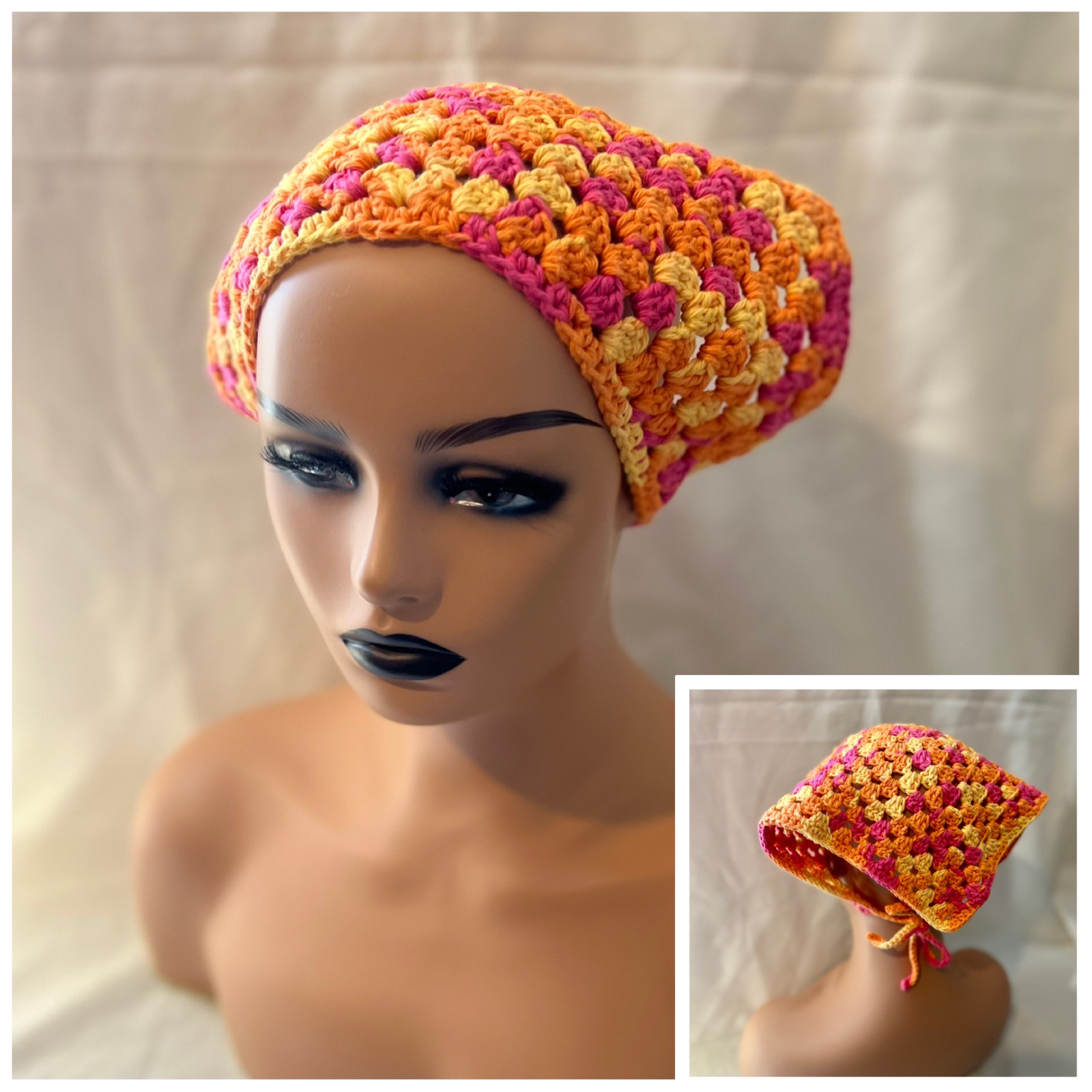 Retro Colour‑Pop Crochet Bandana