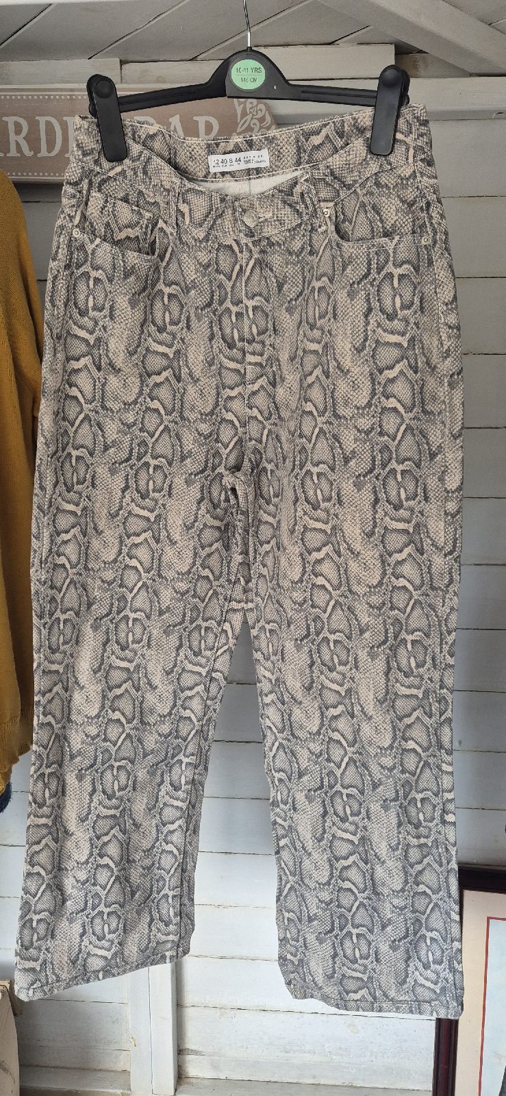 Primark size 12 snake print wide leg jeans