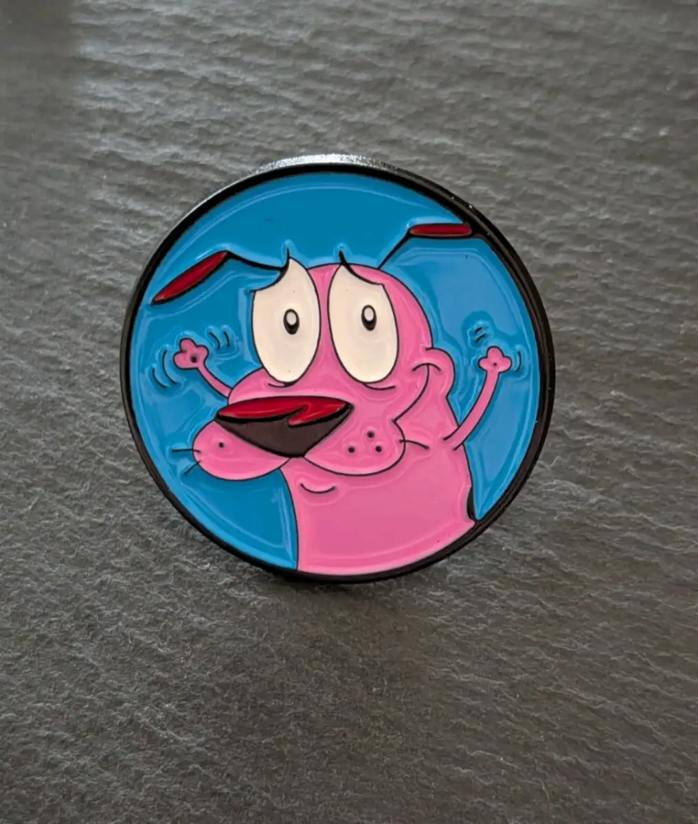 Courage the cowardly dog pin badge
