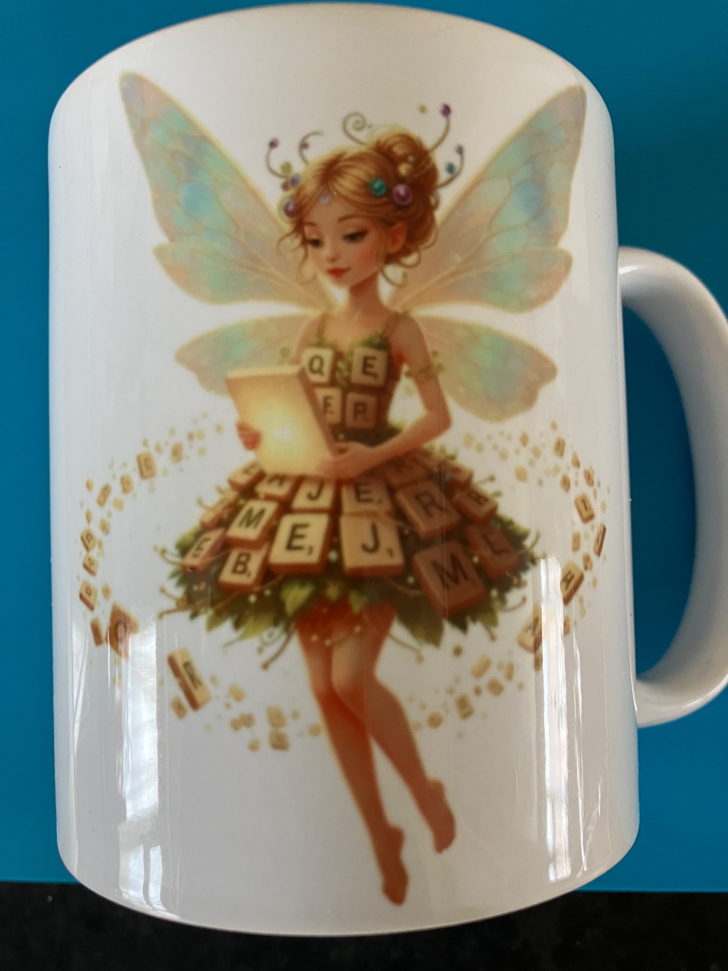Scrabble fairy cup