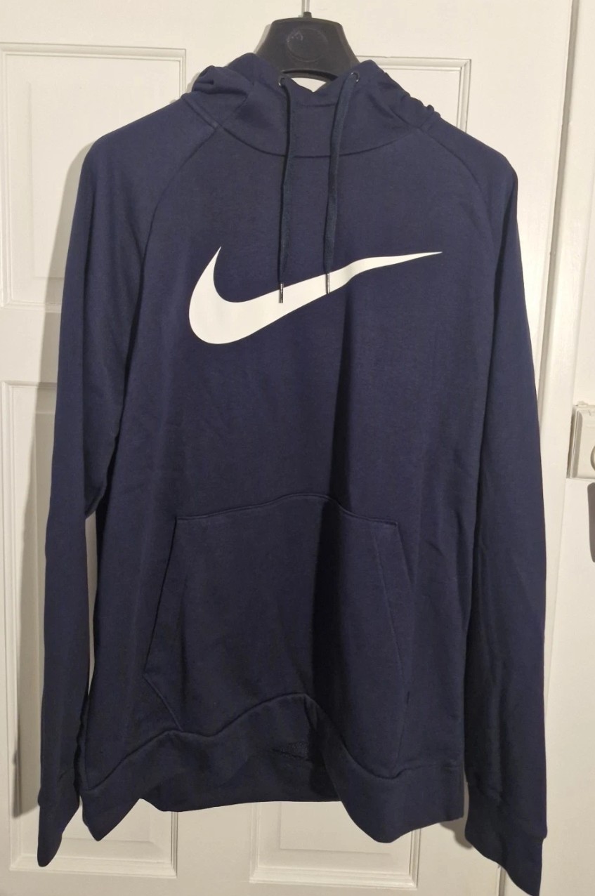 Nike Mens DRI-FIT Hoody. Navy. Size Large BNWT
