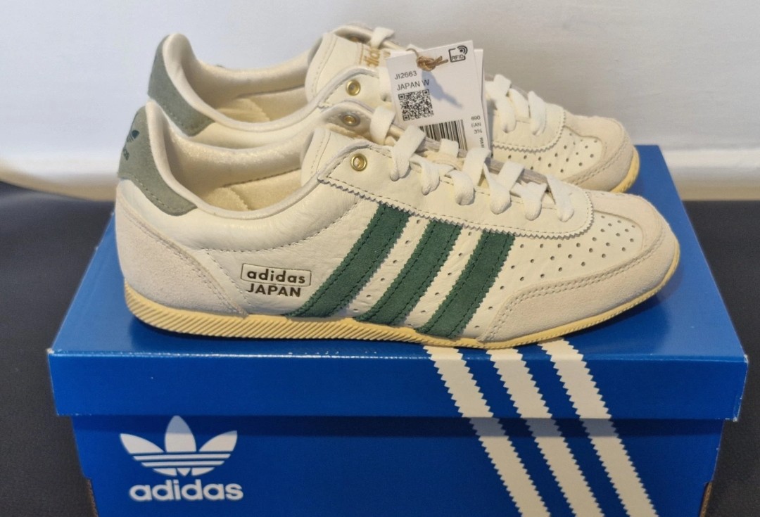 Adidas Japan. White-Green. Size 3.5. Brand new in full box