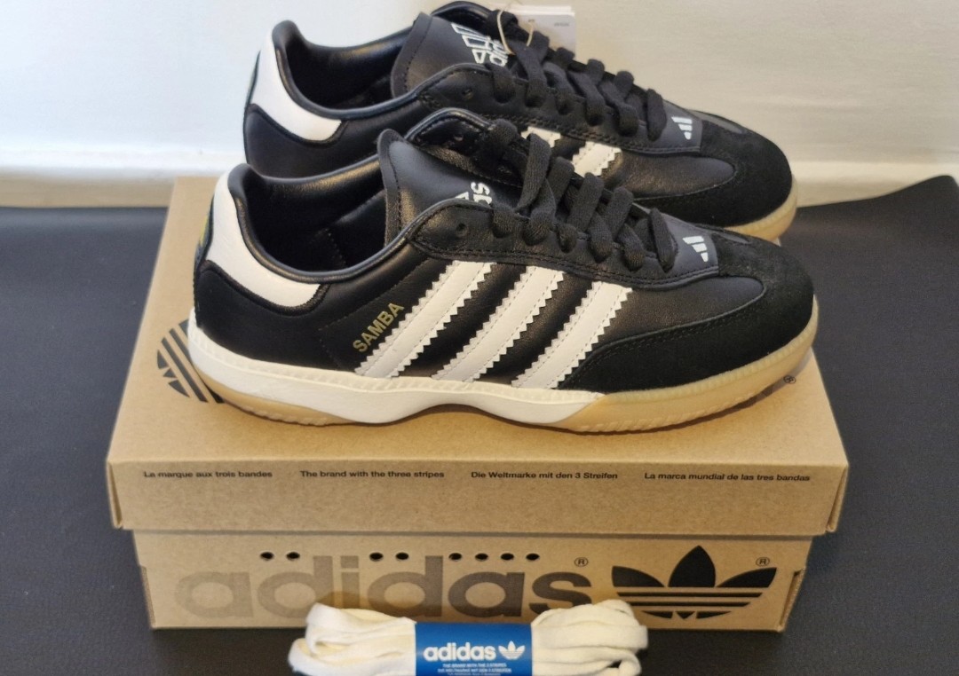 Adidas Samba MN. Black-White. Size 5. Brand New in full box