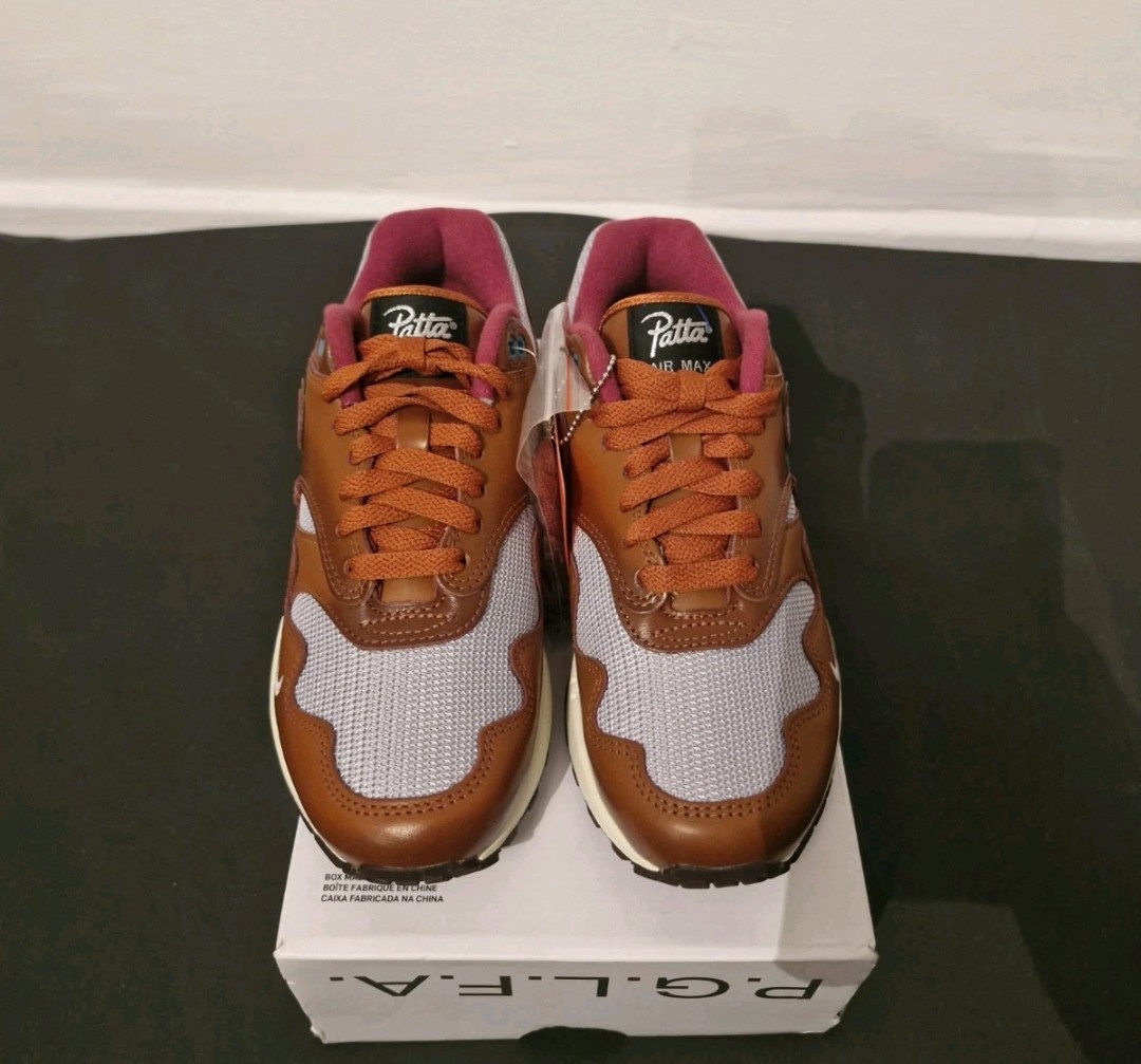 Nike x Patta Air Max 1. Dark Russet. Size 4. Brand new
