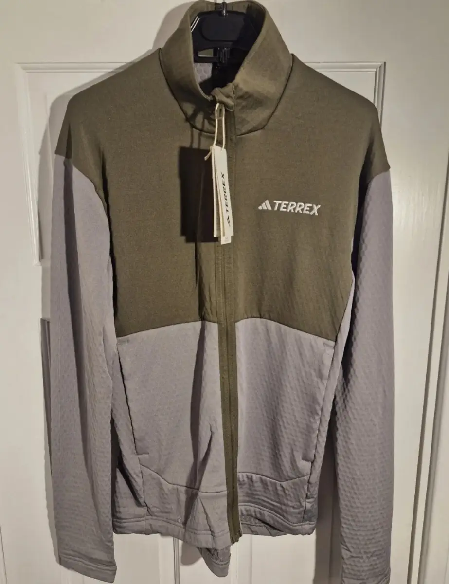 Adidas Terrex Multi Light Fleece. Grey-Khaki. Size Small. BNWT
