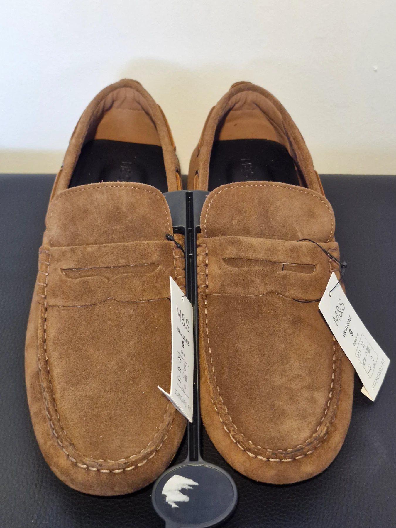 Marks And Spencer Suede Driving Shoes. Tan. Size 9. Brand new
