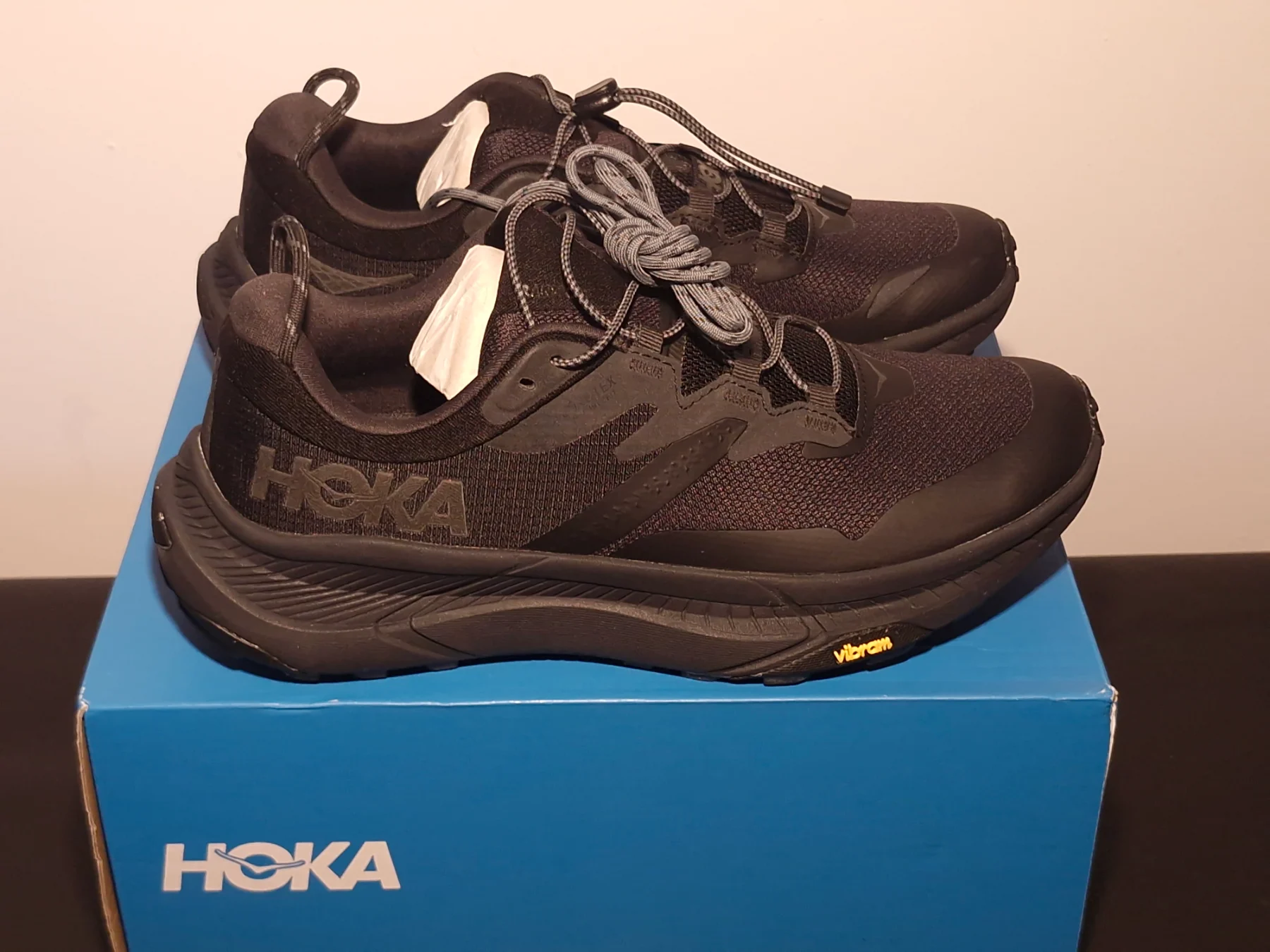 Hoka Transport GTX Gore-Tex/Cordura. Black. Size 8. Brand new in full box