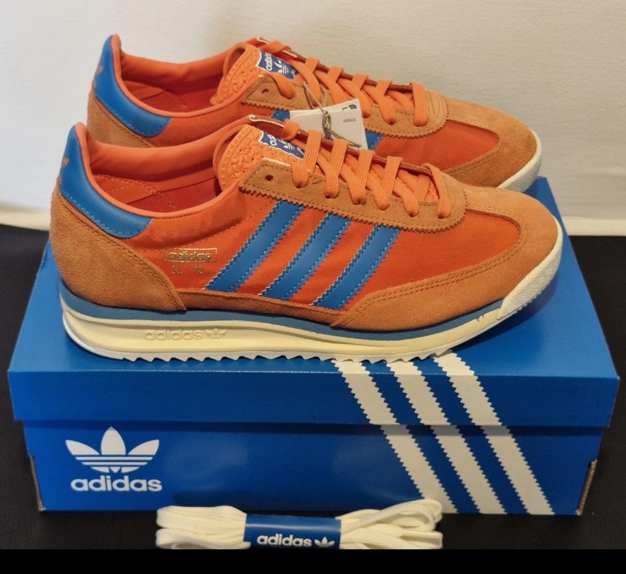 Adidas SL72 RS. Orange-Blue. Size 7.5. Brand new in full box