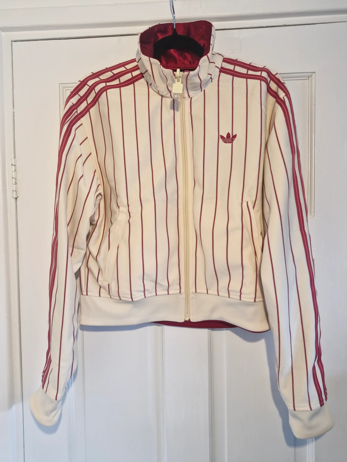 Adidas Reversible Firebird Track Top. Red-Cream. Brand new with tags