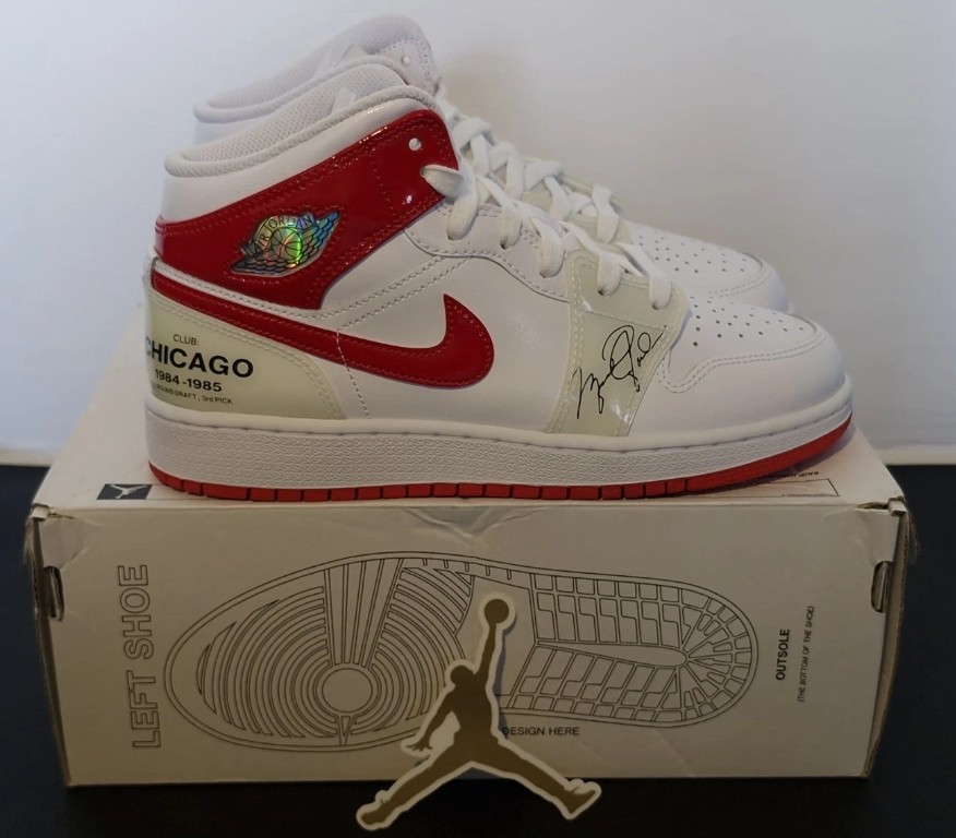Nike Jordan 1 GS Rookie Season. White-Red. Kids size 5.5. Brand new in full box