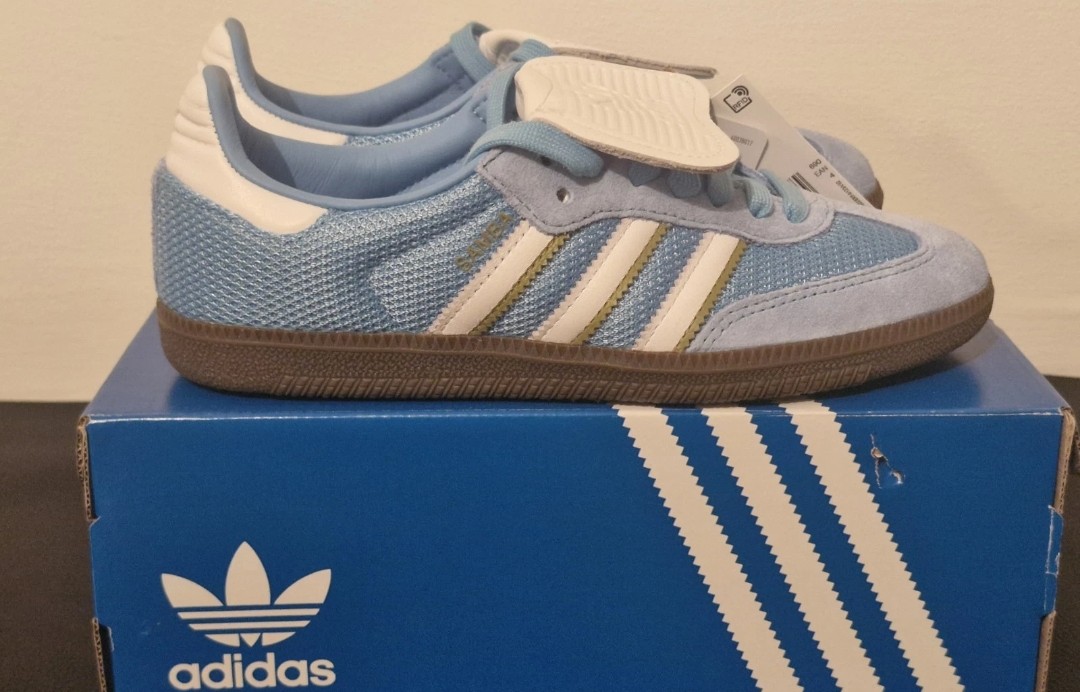 Adidas Samba LT. Light blue-White. Size 4. Brand new