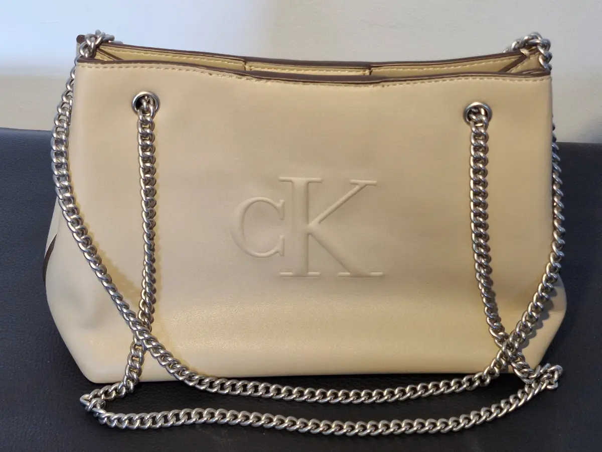 Calvin Klein Natural Chain Shoulder Bag. Brand new.