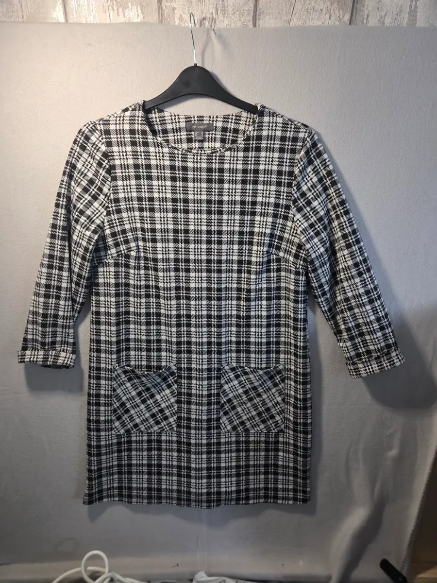Primark Monochrome Check Shift Dress UK 16