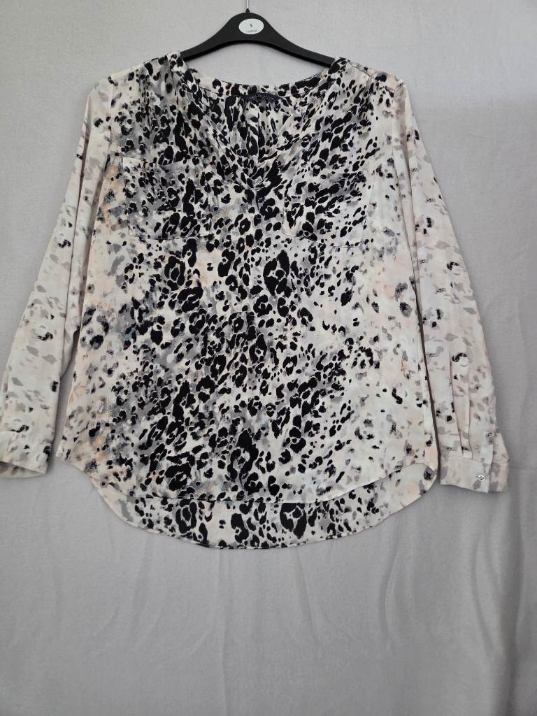 M&S Collection Blouse Top Black/White UK 12
