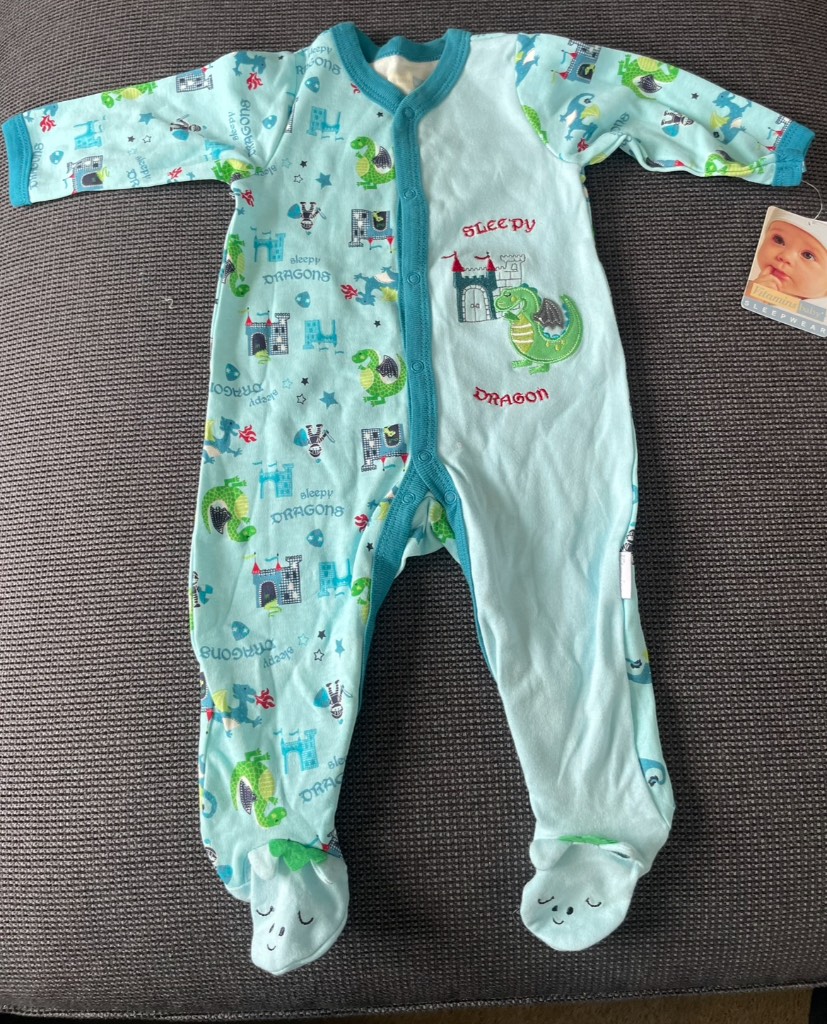 BNWT Dragon and castles sleepsuit