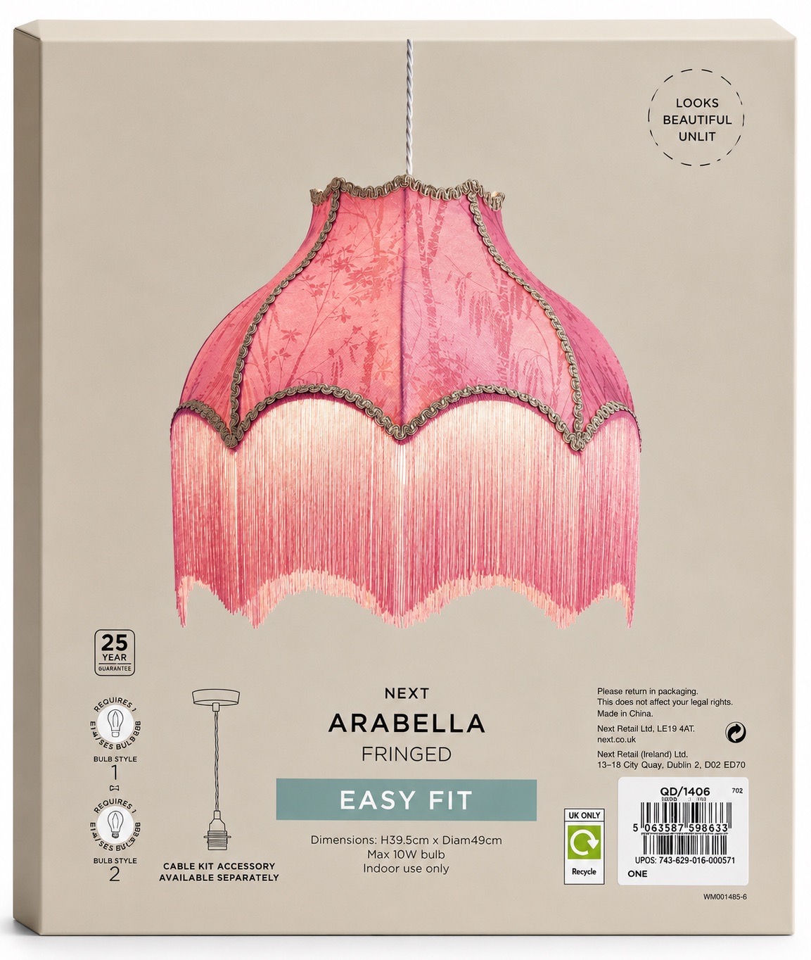 NEXT Arabella Fringed Easy Fit REP£65