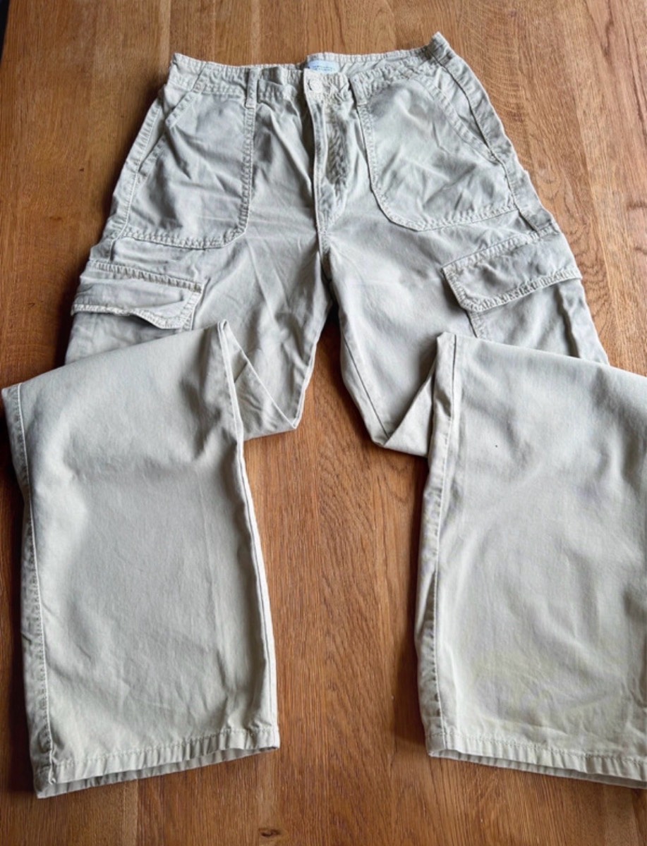 Zara women's stone cargo trousers – Full length – Excellent condition