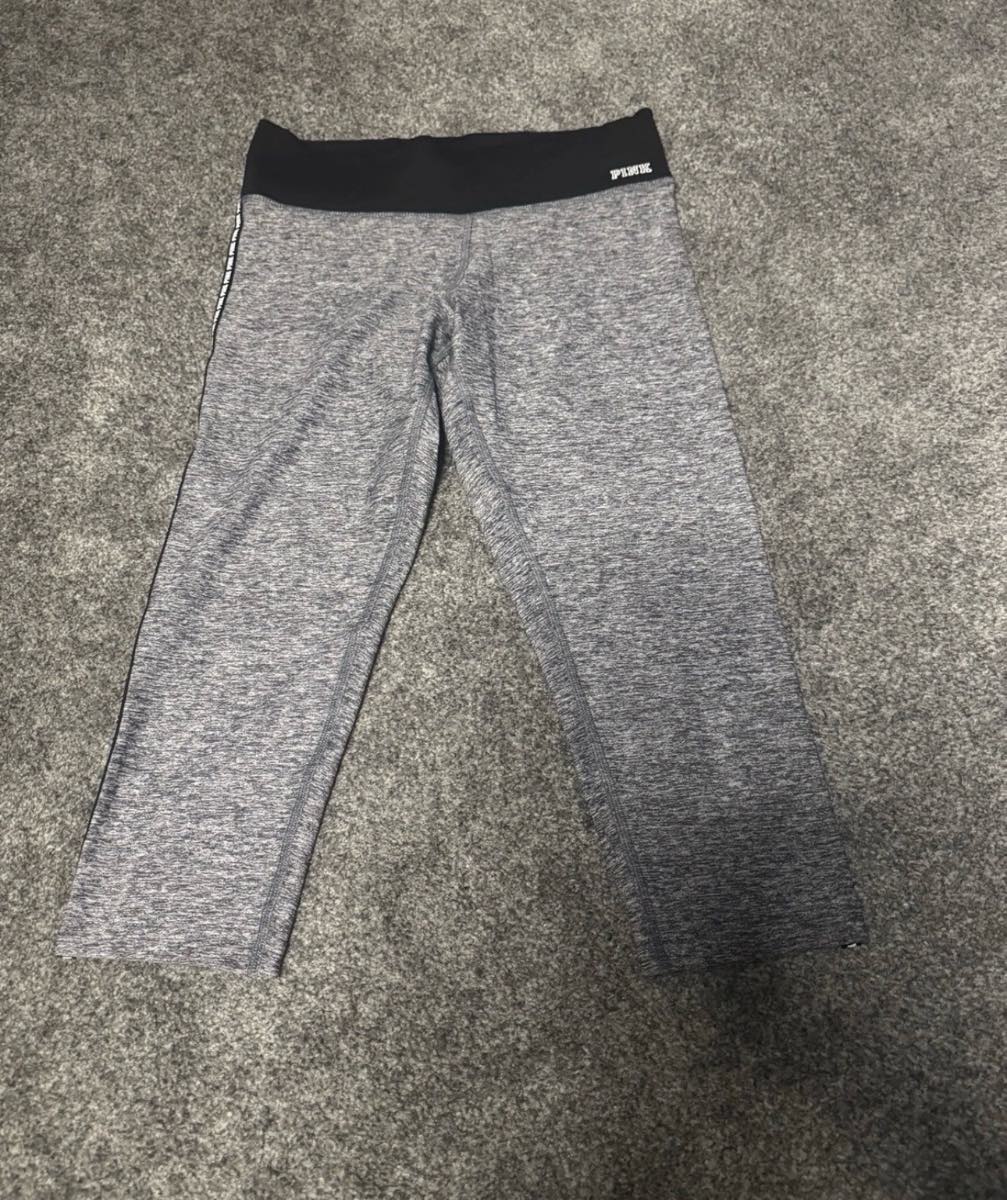 PINK Victoria’s Secret Ultimate Yoga Capri Leggings Grey S/P Grey Marl