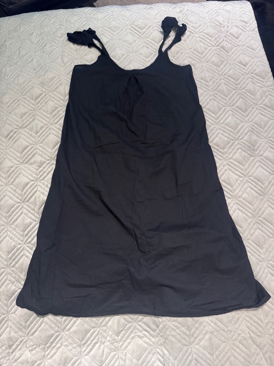 Anyday John Lewis Slip Dress Black XS Tie Strap Mini Dress 100% Cotton