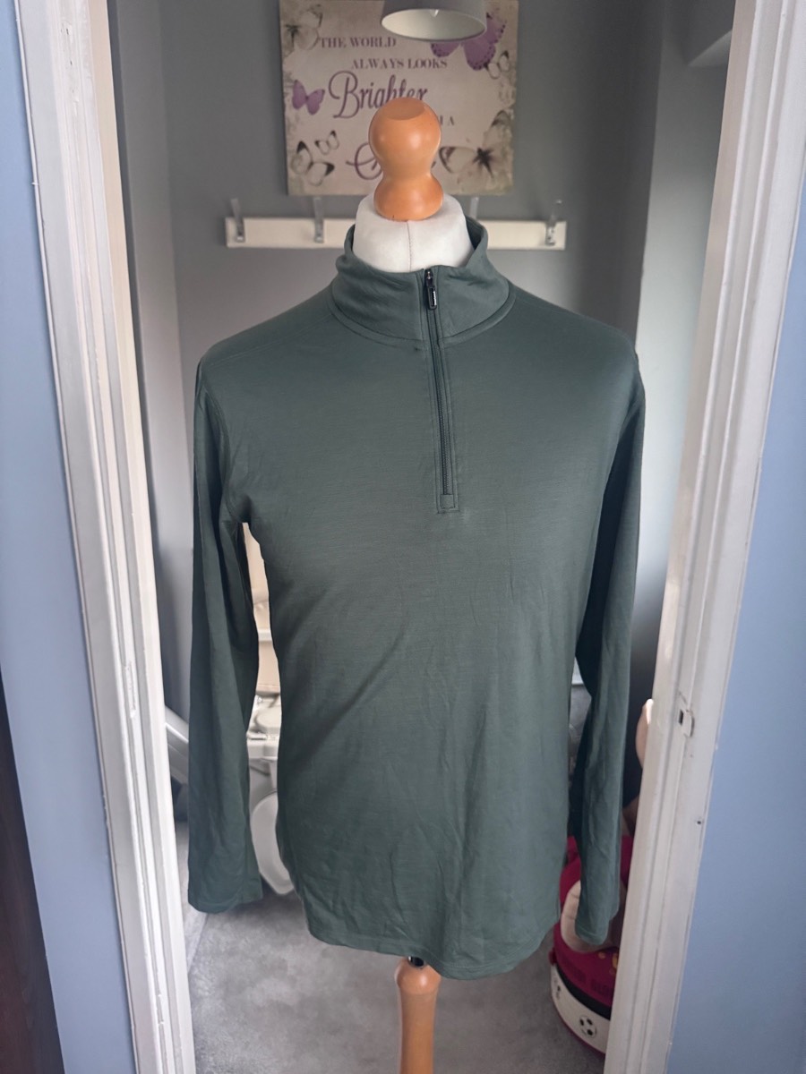 Smartwool Merino 150 Quarter Zip Base Layer Green Medium (M) Long Sleeve