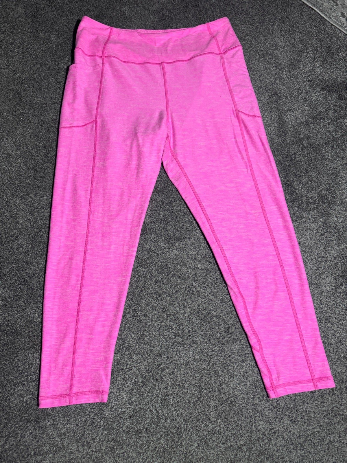 Victoria’s Secret Knockout Pink Leggings Size L UK 16 Gym Sports Pockets