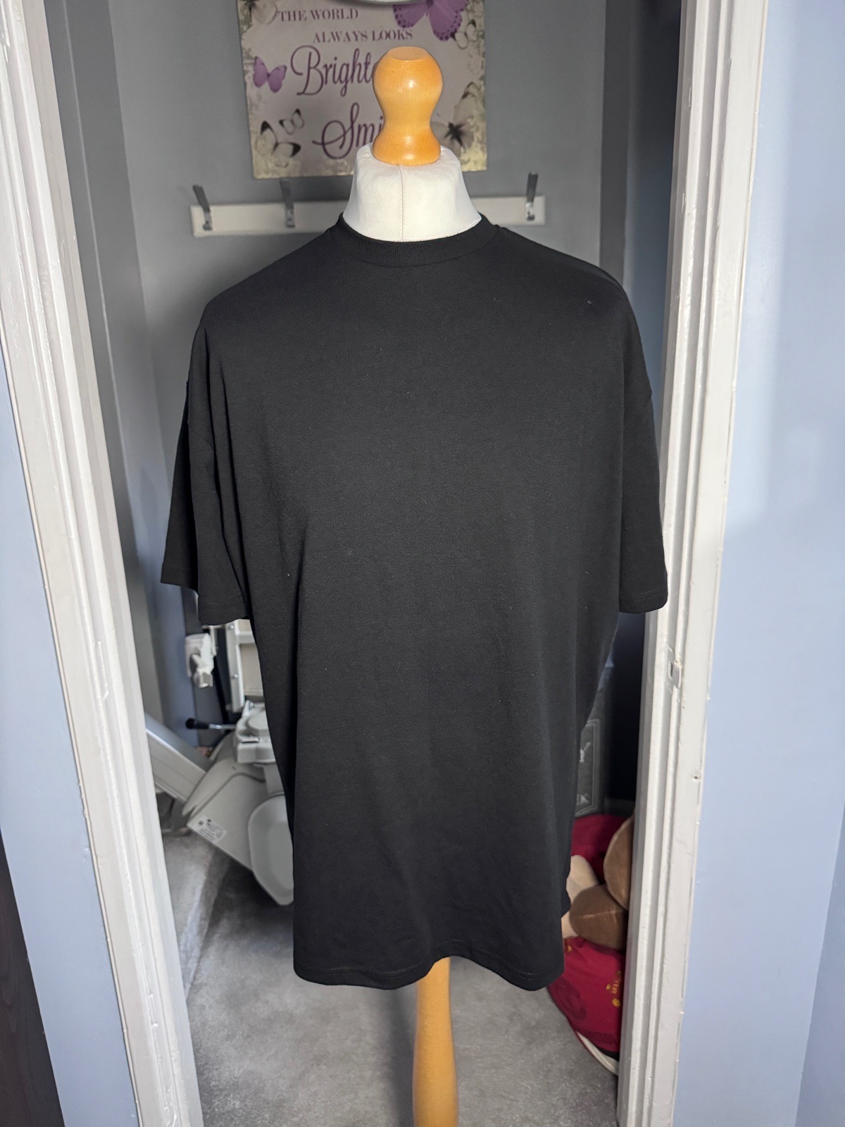 BoohooMAN Active Black Oversized T-Shirt S Tall Fits XL BNWT