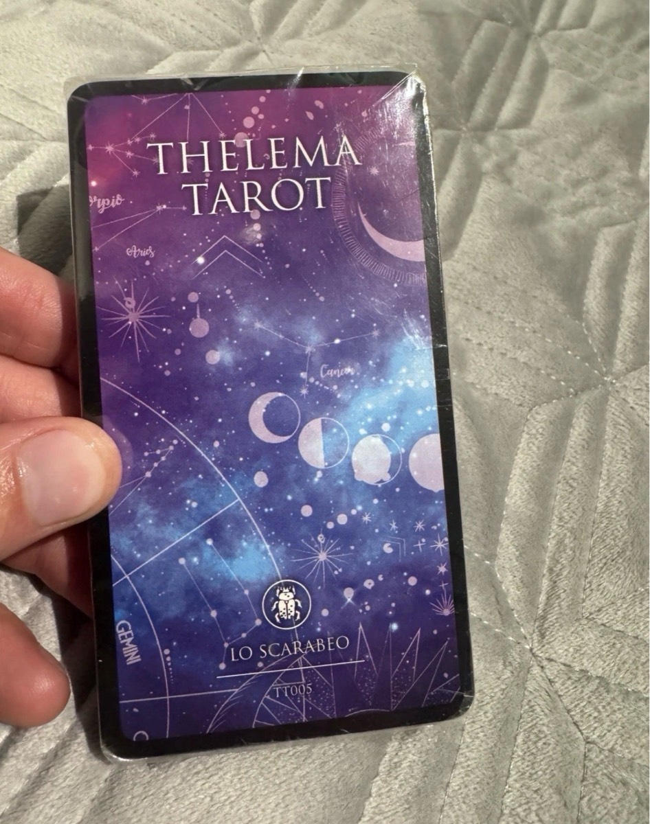 Lo Scarabeo Tarot Card Purple Standard Size 4 Of Pentacles Thelema Tarot