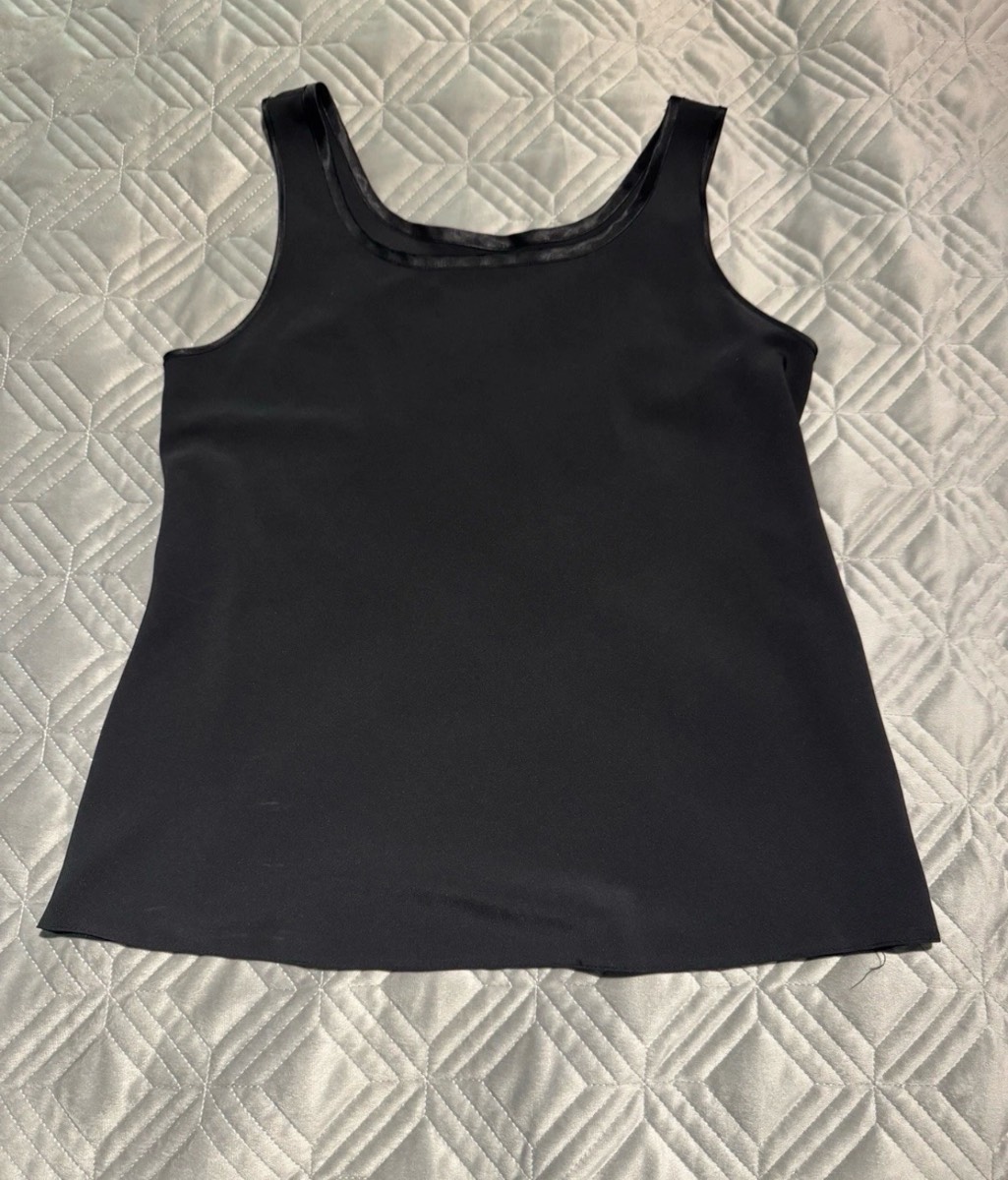 Marks & Spencer Vest Top Black UK 12 Sleeveless Classic