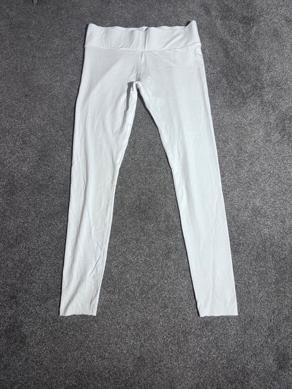 COS Women’s Leggings White UK 10–12 Stretch Lyocell Cotton Skinny Trousers
