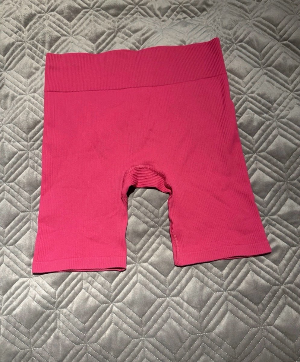 Crivit Seamless Cycling Shorts Pink UK 16–18 (L) High Waist Gym Yoga Running