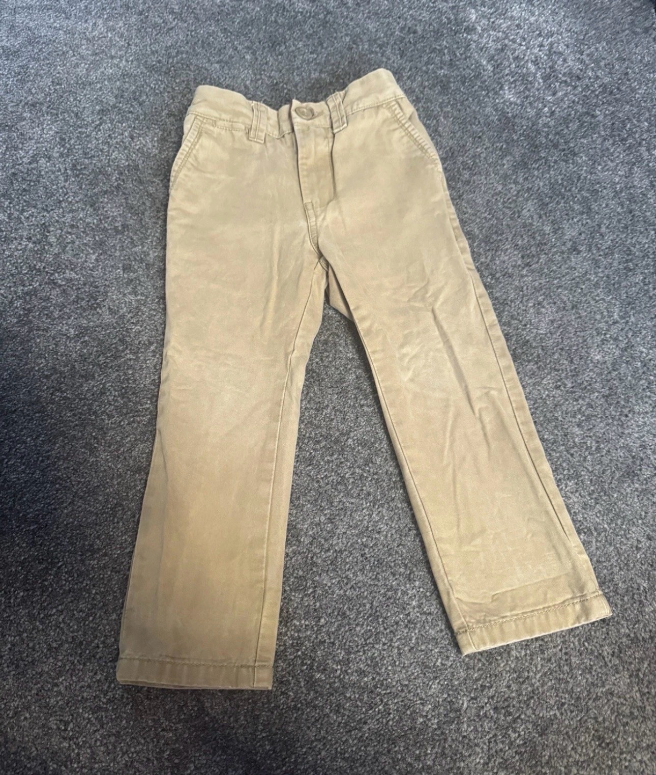 Next Boys Beige Chino Trousers Age 3 Years Adjustable Waist Cotton