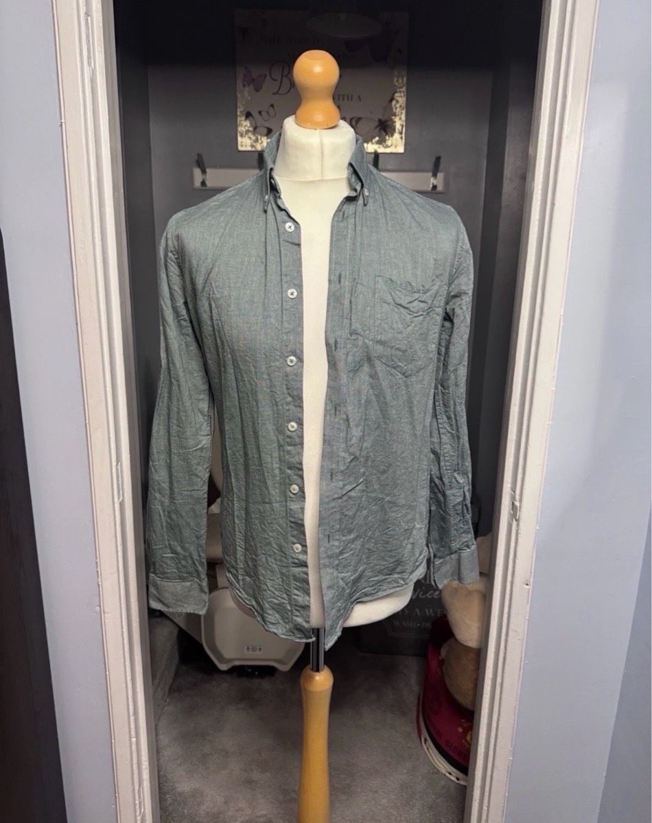 Ben Sherman Oxford Shirt Dark Emerald Green Small (S) Button Down 100% Cotton