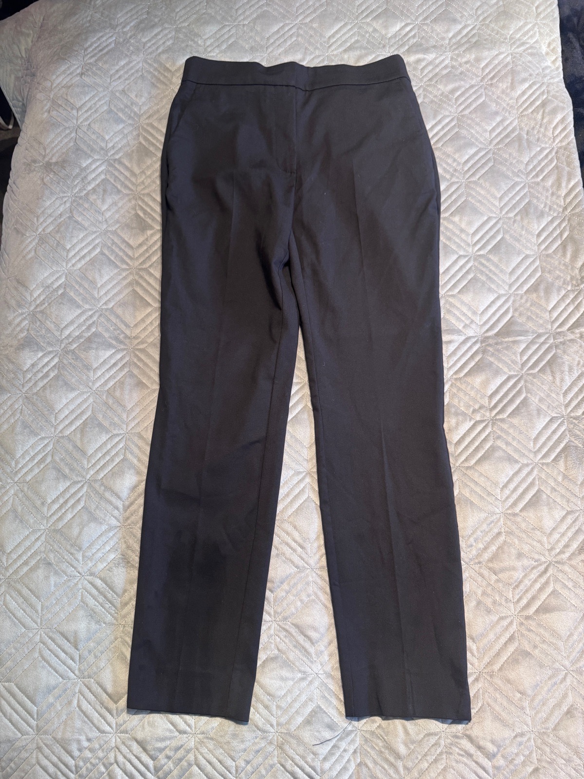 Zara Tailored Trousers Black Size M UK 12 Stretch Slim Leg BNWT