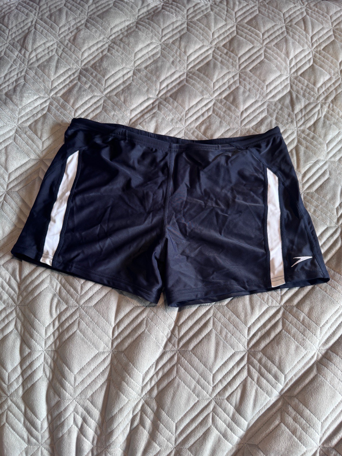 Speedo FluidFuse Aquashort Swim Shorts Navy White 36” Waist BNWT