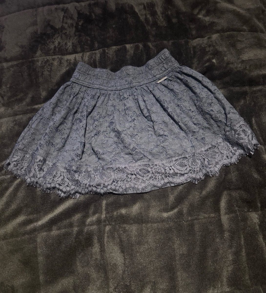 Abercrombie & Fitch Lace Skater Skirt Navy XS (UK 6-8) Lined Summer