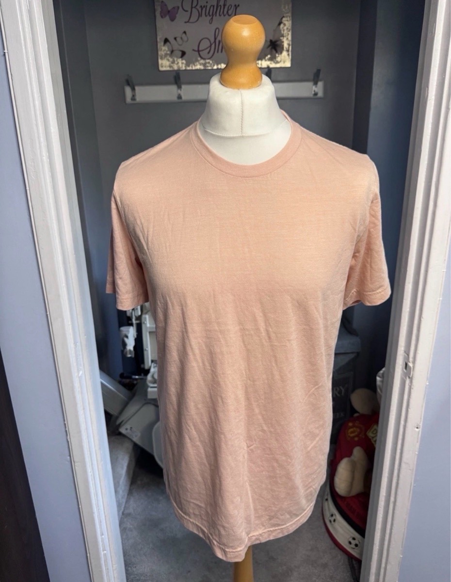 Bella+Canvas Women’s T-Shirt Rose Apricot UK 14 (Large) Soft Cotton Blend Crew Neck