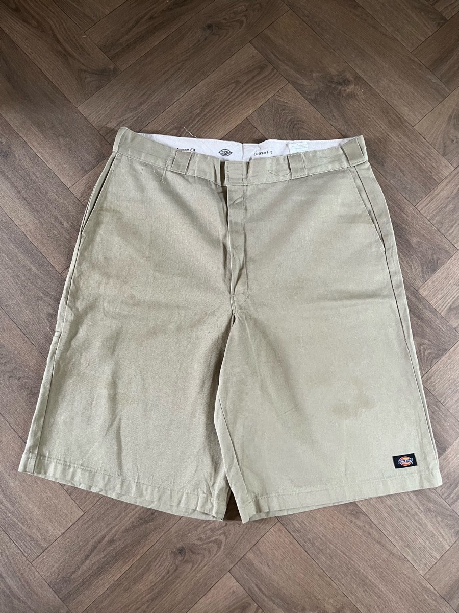 Dickies Carpenter Chino Shorts Beige Tan Mens W40