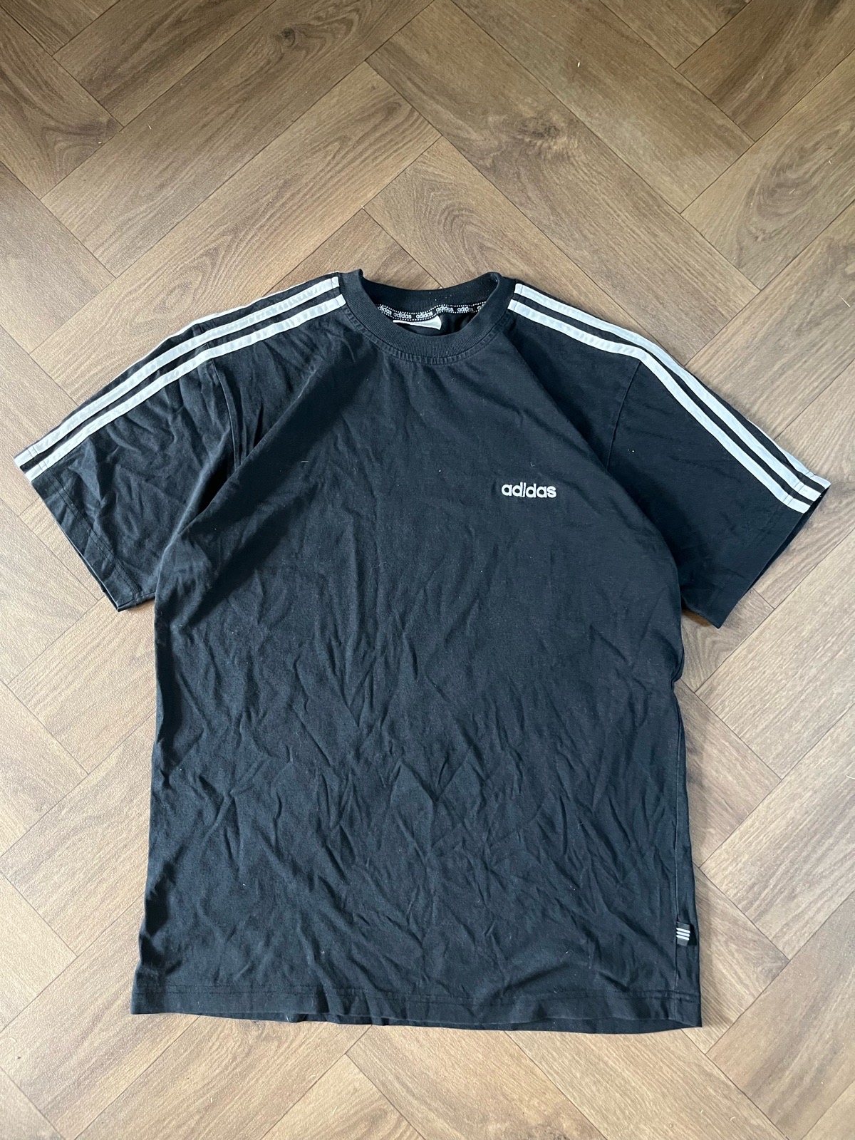 Vintage Adidas T Shirt Black Mens L 90s