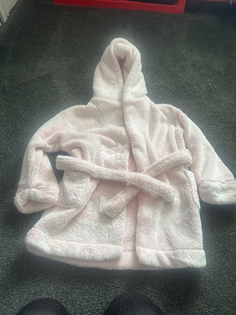 Next fluffy pink bathrobe