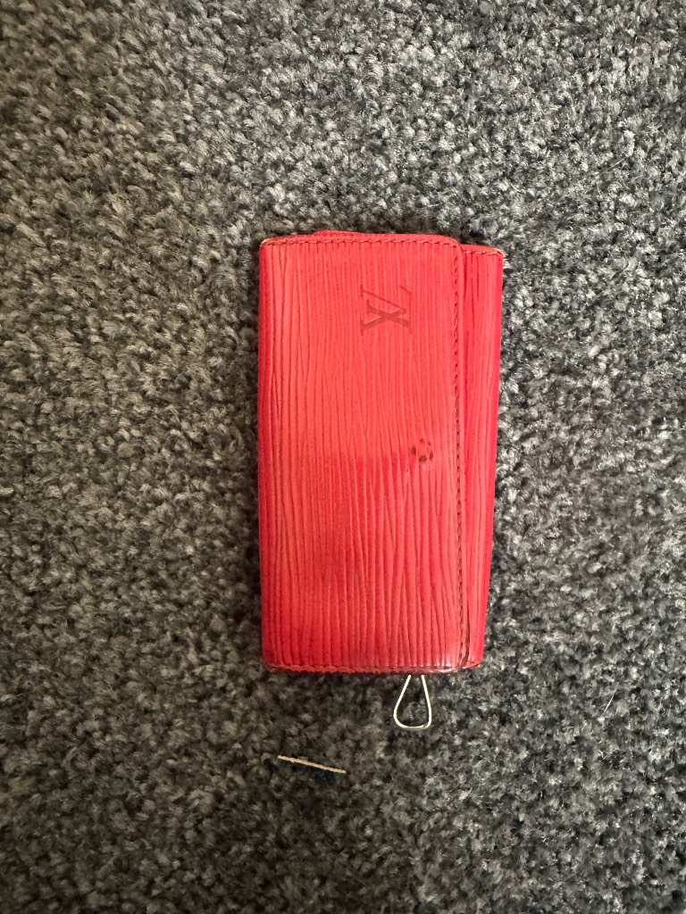 Red Louis Vuitton Epi leather key case