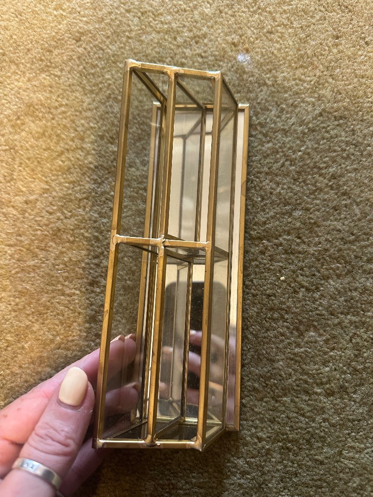 Gold business  card stand